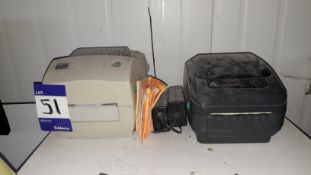 Zebra TLP2844 Label Printer and Zebra GK420D Label Printer