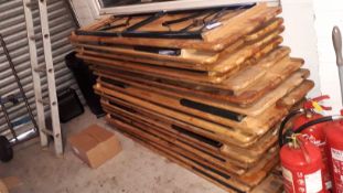 Approx. 9 x folding tables and 18 folding benches