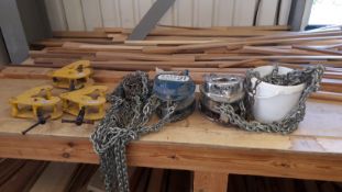 2 x 2T Chain Hoists and 3 x Able 2T Beam Clamps