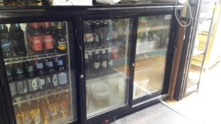 Polar GL006-06 Triple Sliding Door Bottle Cooler Display Serial Number CK180501382 (Contents May