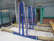 2 Floor mounted glass stands