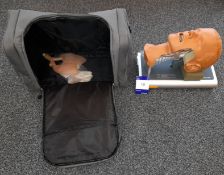 Ambu training manikin, with bag