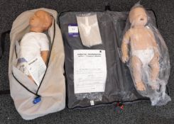 1 x Prestan Professional Infant Training Manikin, and 1 x Simulaids Infant Training Manikin