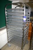 Stainless Steel Mobile Tray Rack and Trays