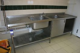 Stainless Steel Double Bowl Sink Unit
