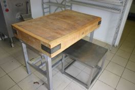 Butchers Chopping Block and Small Stand