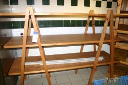 Pair of Pine 3 tier Display Unit