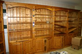 4 Section Pine Display Unit