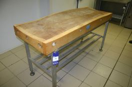 Large Wooden Butchers Block