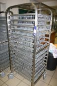 Stainless Steel Mobile Tray Rack and Trays