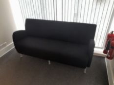 Large fabric upholstered sofa, to reception area (viewing strongly recommended in order to ascertain