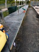 galvanised steel modular mesh top green house tabling (approx. 20m)