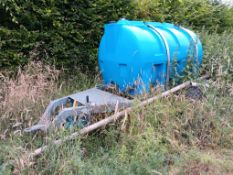 Bowser Supply polypropylene 2,500litre trailer mounted bowser, S/N SA9B55525P302845 (July 2017)