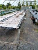 galvanised steel modular mesh top green house tabling (approx. 19m)