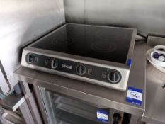 Lincat stainless steel countertop 4 ring electric induction hob on stainless steel table