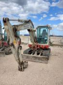 Takeuchi TB250 tracked excavator, serial number 125005000, Manufactured 2016, 6194 hours with