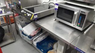 Holmes Stainless Steel worksurface, dimensions approx. 1.8m (w) x 0.7m (d)x0.89m (h)