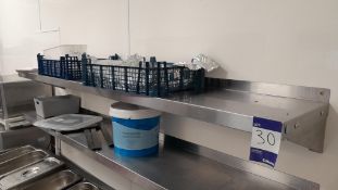 Vogue Stainless Steel 1.8m (w) x 0.3m (d) shelf