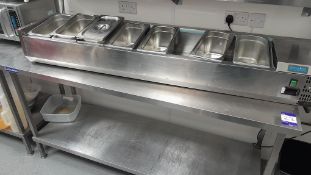 Holmes Stainless Steel worksurface, dimensions approx. 1.8m (w) x 0.7m (d)x0.89m (h)