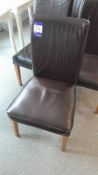 5 : Dark brown leatherette dining chairs