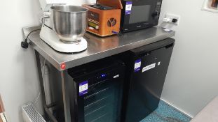 Stainless Steel worksurface, Approx. 1.2m (w) x 0.6m (d) x 0.89m (h)