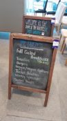 2 : Blackboard wooden display signs