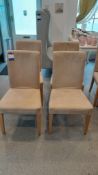 4 : Light ‘beige’ dining chairs, as lotted