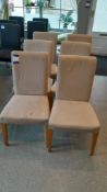 6 : Light ‘beige’ dining chairs, as lotted
