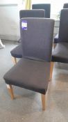 5 : Light grey fabric dining chairs