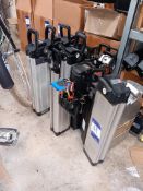 Quantity of various used 36v batteries