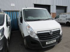Vauxhall Movano F2800, Registration YF66 NLA, Diesel, First Registered November 2016, MOT expires