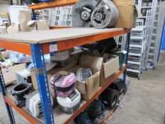 Large quantity motors, pumps, fans etc. to rack, r