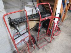 3 Various bottle trolleys
