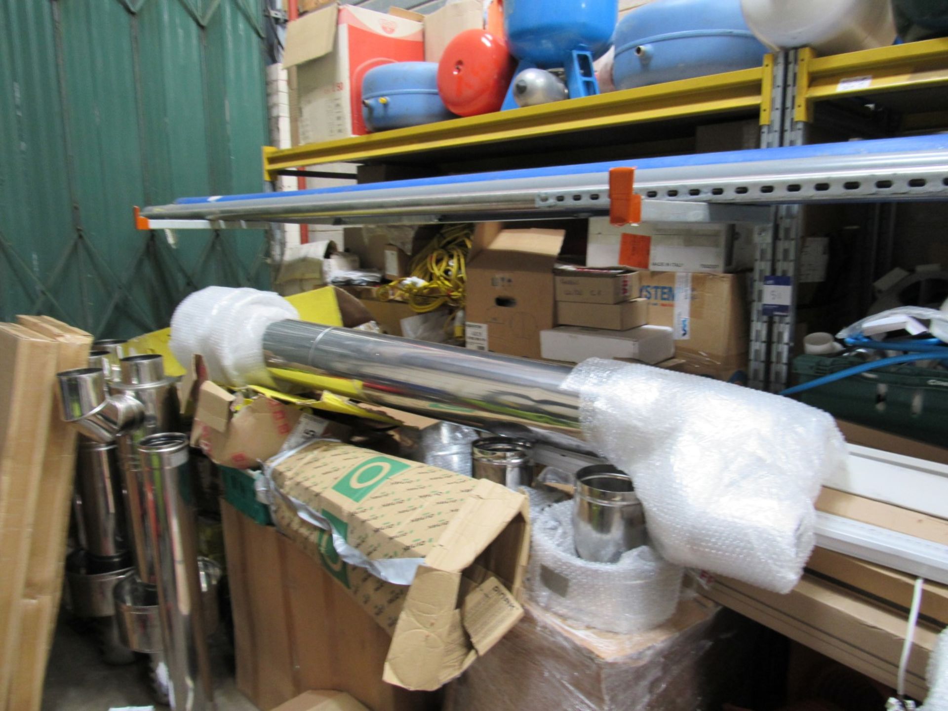 Large quantity assorted stocks to 2 bays racking, - Image 2 of 4