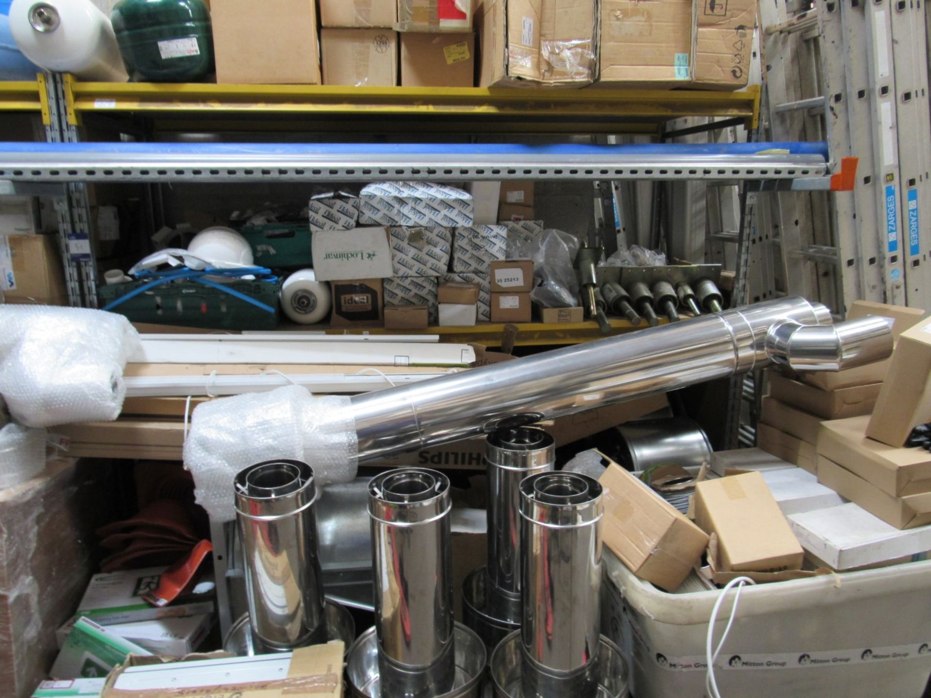 Large quantity assorted stocks to 2 bays racking, - Image 3 of 4