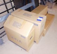 2 x Vitra sink basins and pedestals. This lot forms part of Composite lot 55. At the end of the