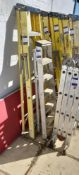 1 x 6 Tread electricians ladder, 1 x 6 tread aluminium ladder & 1 x multi combination ladder