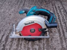 Makita DSS611 18v 165mm cordless circular saw, serial number 1558278Y (Mar 2019), Makita DHP453