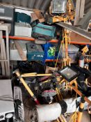 110v Lighting Tripods with Twin Floodlights & 110v Festoon Lighting - Located on Mezzanine