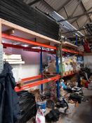 3x Bays of Boltless Steel Heavy Duty Shelving & Contents to Inc Various Building Materials. Does not