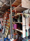 Six bays of Steel Cantilever Racking - Contents Not Included