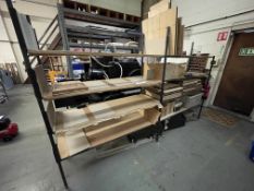 Bespoke welded steel shelf unit, 3000mm wide x 510mm deep x 1830mm high
