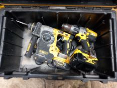 DeWalt DCD996 Drill & Dewalt DCH 273 hammer drill with DeWalt chargers to box (located in Sowerby