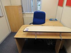 Contents of office (desk 1500x1200mm)