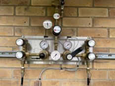 Spectron CO2 gas manifold with regulator, gauges and twin cylinder connection