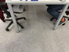 Modern grey melamine metal framed rectangular office table