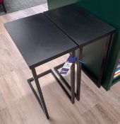 2 x Dams Black laptop tables (Location: Neath)
