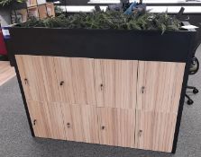 Ministry Remanufactured 8 Person lockers with planter (Approx. 1600 x 1225 x 430) (Location Neath;