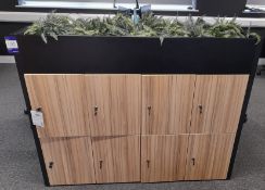 Ministry Remanufactured 8 Person lockers with planter (Approx. 1600 x 1225 x 430) (Location Neath;
