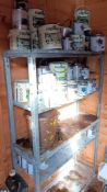 Quantity of various part used Ronseal and Cuprinol garden paints, stainers, preservers
